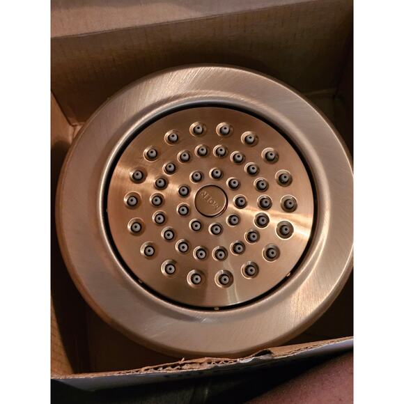 Moen Shower Head Icon S6312BB Brushed Bronze One Function 5 7/8" Diameter Spray - Picture 2 of 4